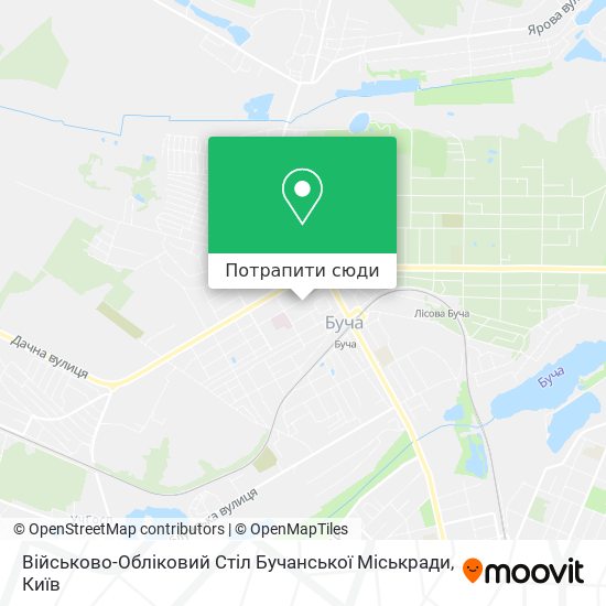 Карта Військово-Обліковий Стіл Бучанської Міськради