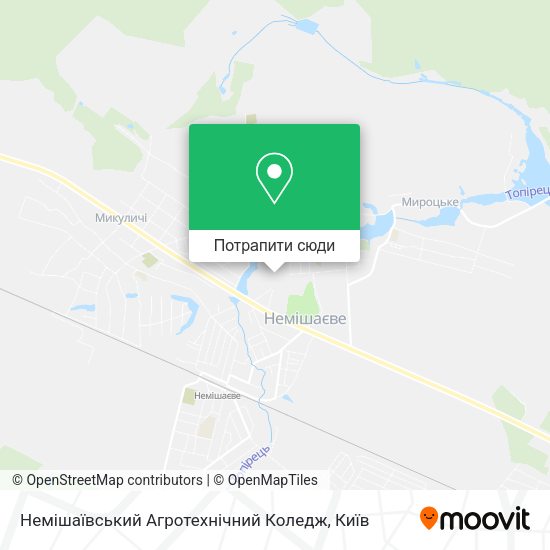 Карта Немішаївський Агротехнічний Коледж