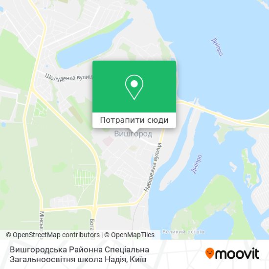 Карта Вишгородська Районна Спеціальна Загальноосвітня школа Надія