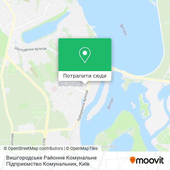 Карта Вишгородське Районне Комунальне Підприємство Комунальник