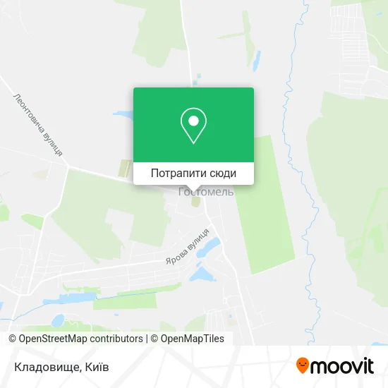 Карта Кладовище