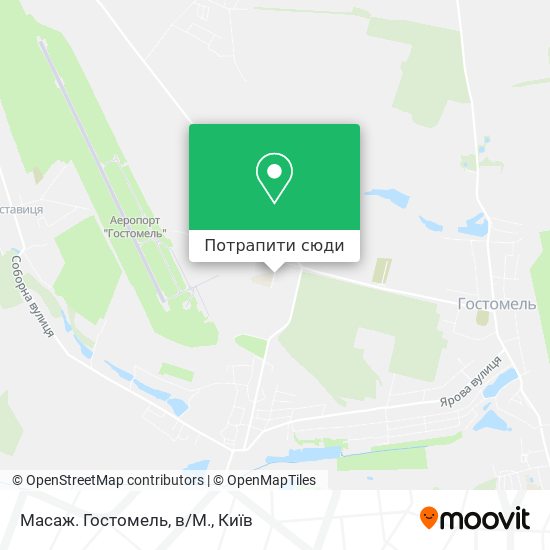 Карта Масаж. Гостомель, в/М.
