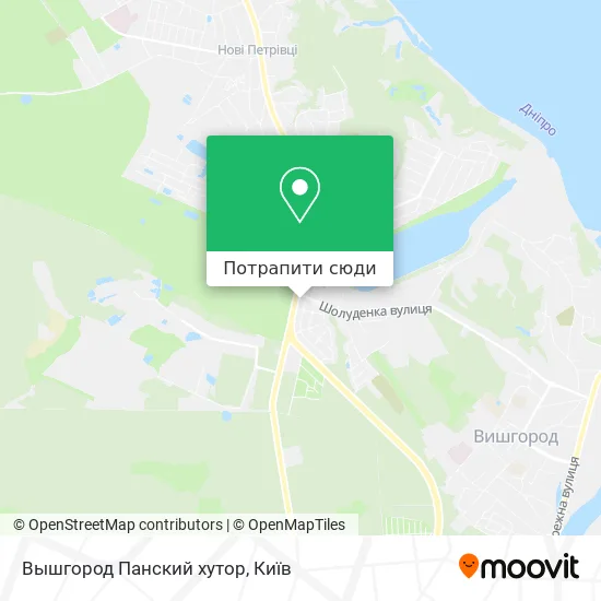 Карта Вышгород Панский хутор