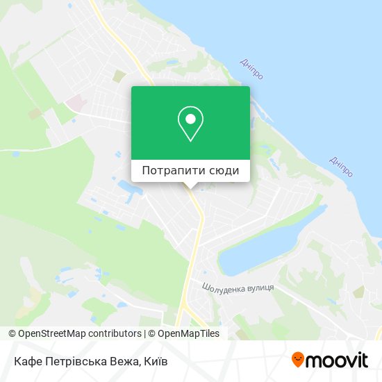 Карта Кафе Петрівська Вежа
