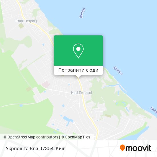 Карта Укрпошта Впз 07354