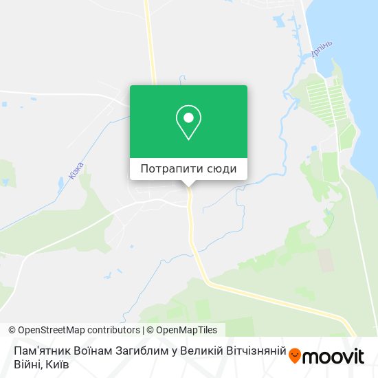 Карта Пам'ятник Воїнам Загиблим у Великій Вітчізняній Війні
