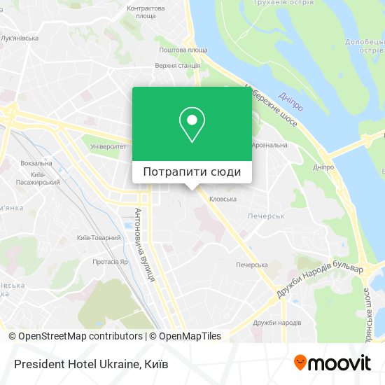 Карта President Hotel Ukraine