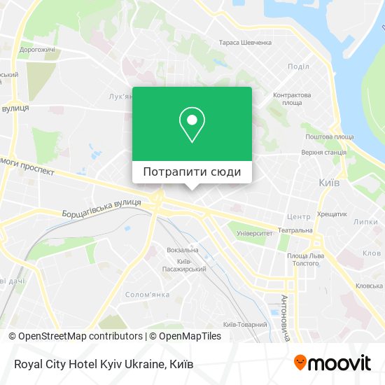 Карта Royal City Hotel Kyiv Ukraine