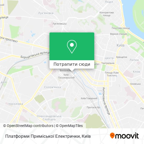 Карта Платформи Приміської Електрички
