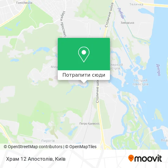 Карта Храм 12 Апостолів