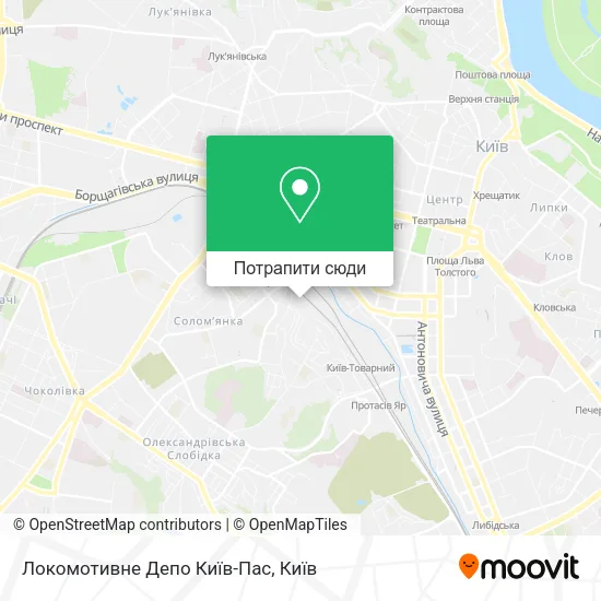 Карта Локомотивне Депо Київ-Пас