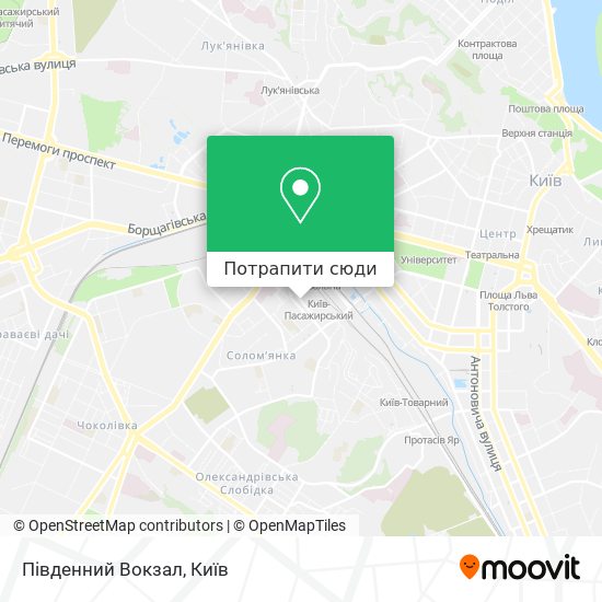 Карта Південний Вокзал