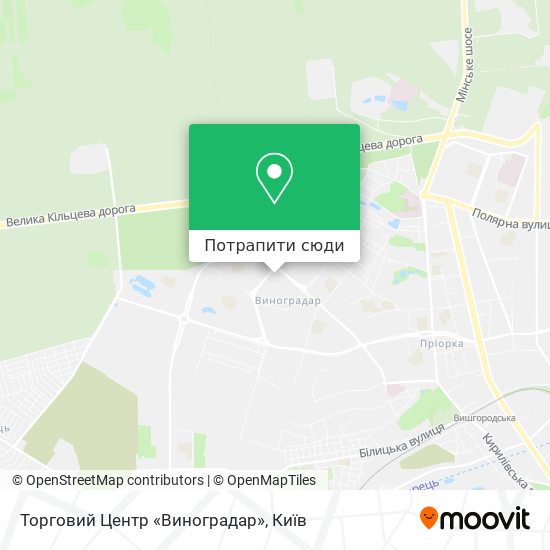 Карта Торговий Центр «Виноградар»