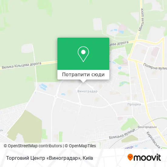 Карта Торговий Центр «Виноградар»