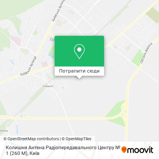 Карта Колишня Антена Радіопередавального Центру № 1 (260 М)