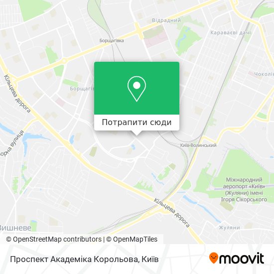 Карта Проспект Академіка Корольова