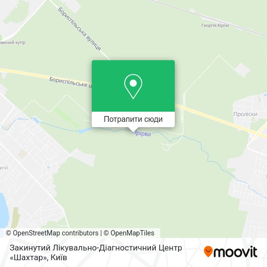 Карта Закинутий Лікувально-Діагностичний Центр «Шахтар»