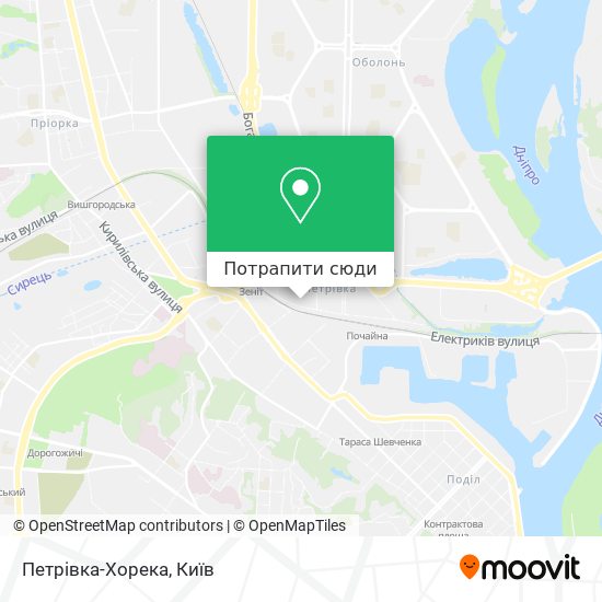 Карта Петрівка-Хорека