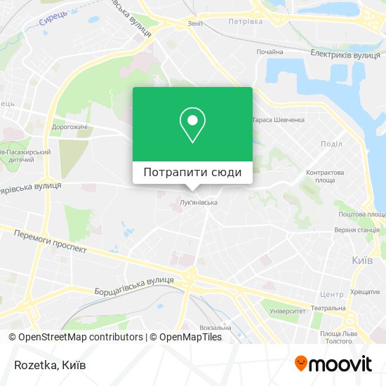 Карта Rozetka