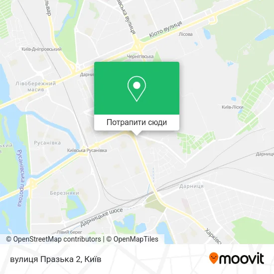 Карта вулиця Празька 2