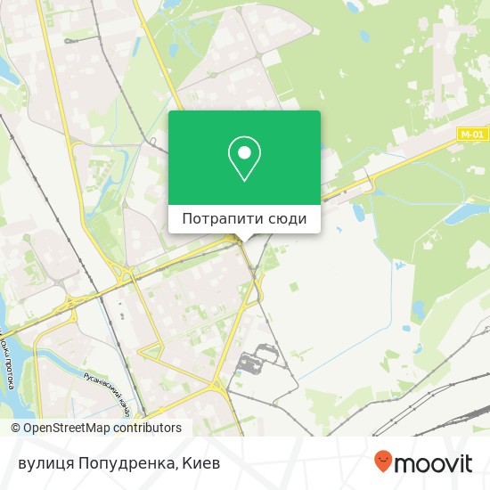 Карта вулиця Попудренка