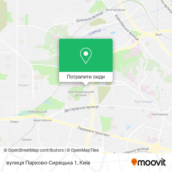 Карта вулиця Парково-Сирецька 1