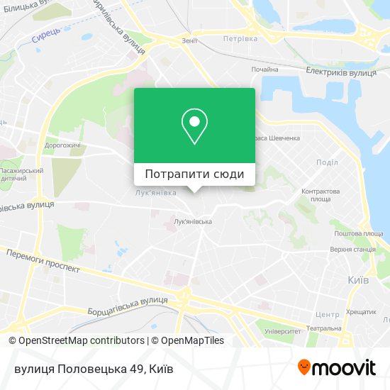 Карта вулиця Половецька 49