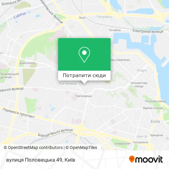 Карта вулиця Половецька 49