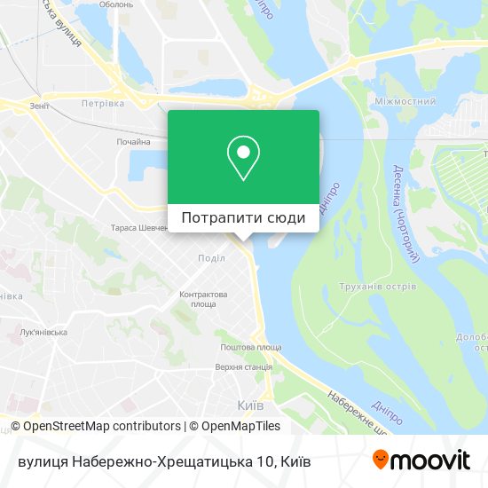 Карта вулиця Набережно-Хрещатицька 10