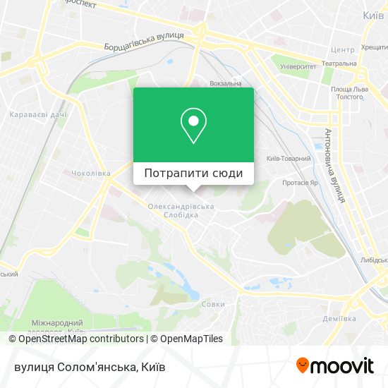 Карта вулиця Солом'янська