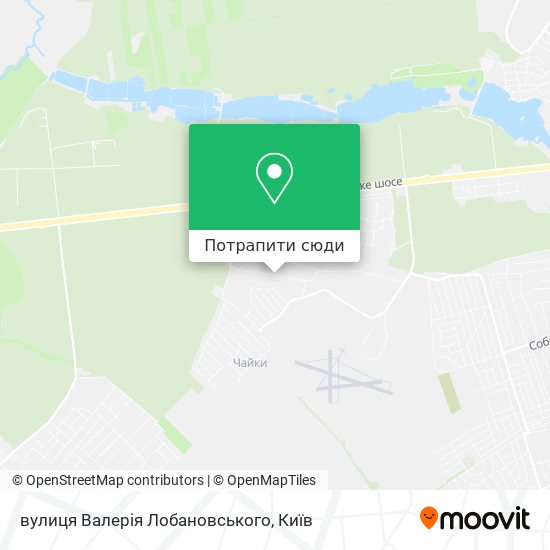 Карта вулиця Валерія Лобановського