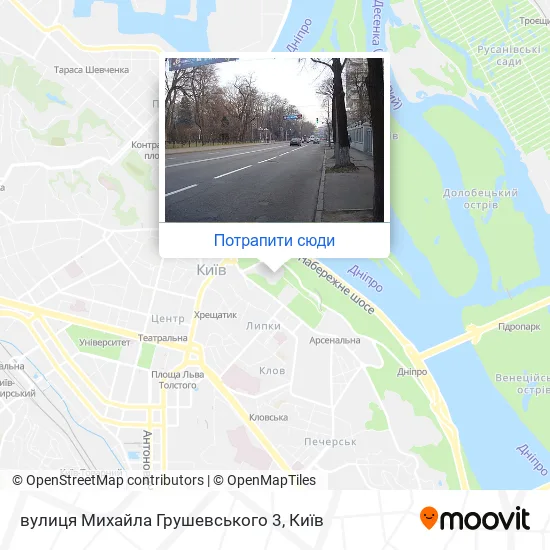 Карта вулиця Михайла Грушевського 3