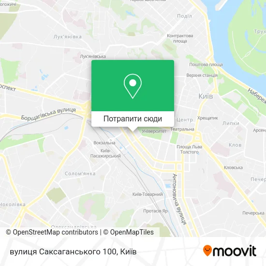 Карта вулиця Саксаганського 100