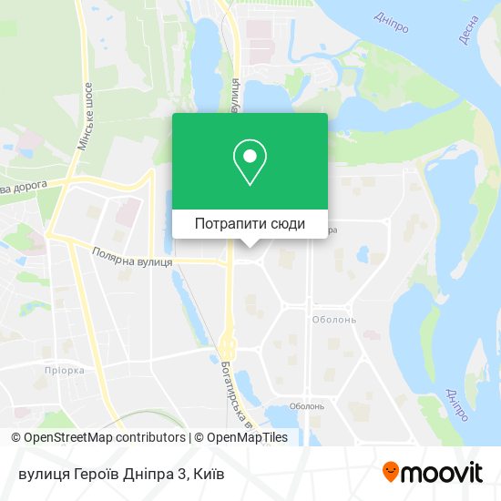 Карта вулиця Героїв Дніпра 3