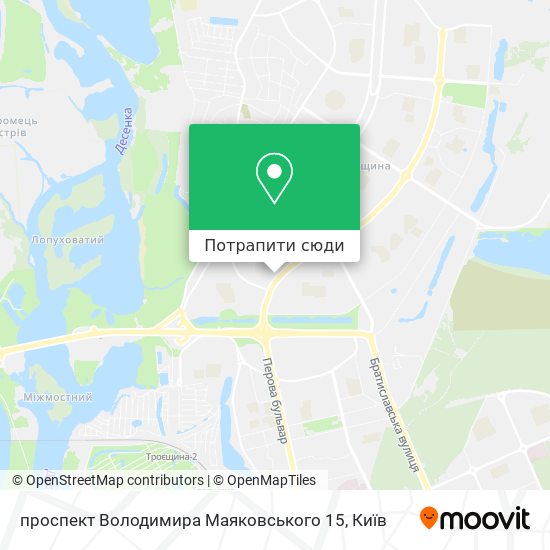Карта проспект Володимира Маяковського 15