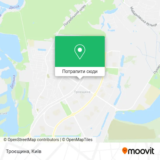 Карта Троєщина