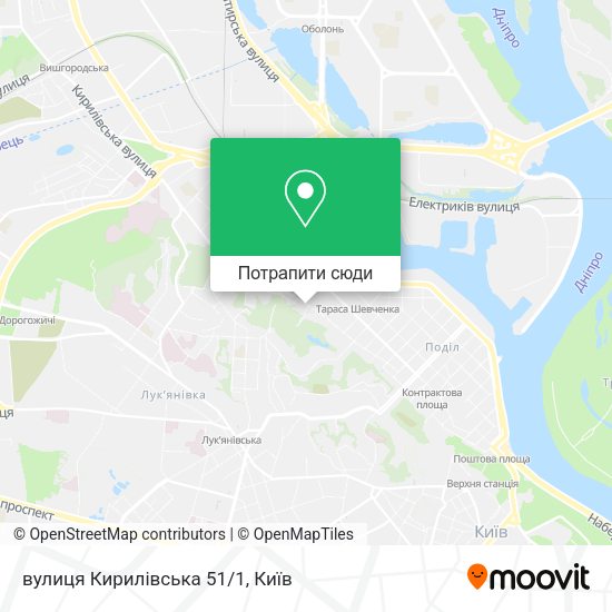 Карта вулиця Кирилівська 51/1