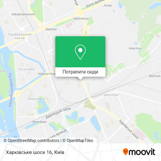 Карта Харківське шосе 16