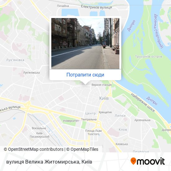 Карта вулиця Велика Житомирська
