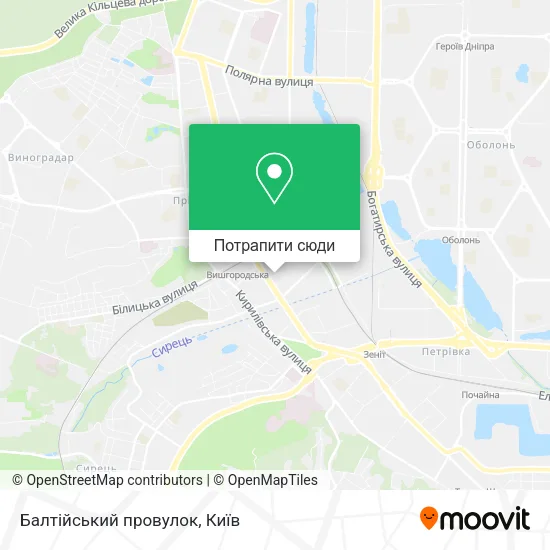 Карта Балтійський провулок