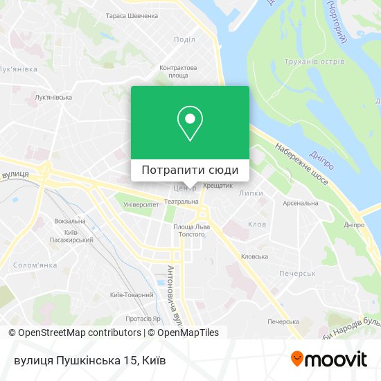 Карта вулиця Пушкінська 15