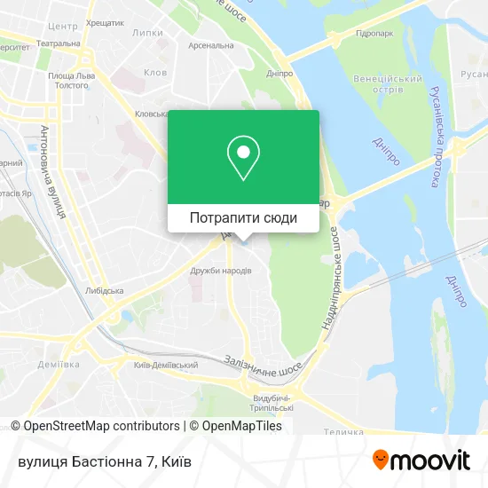 Карта вулиця Бастіонна 7