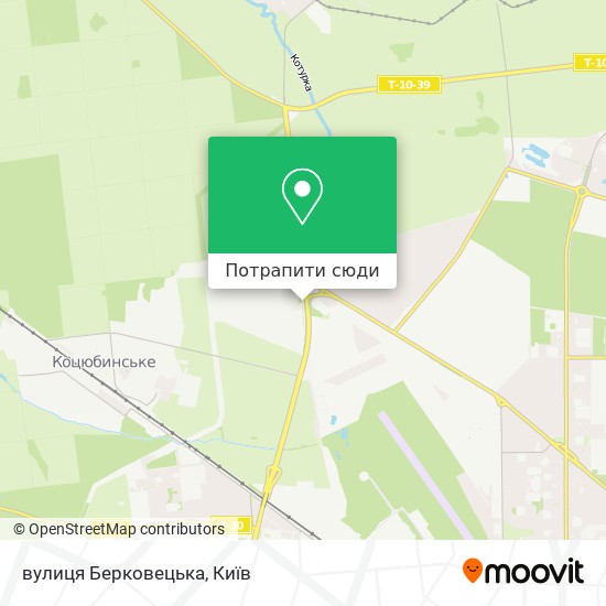 Карта вулиця Берковецька