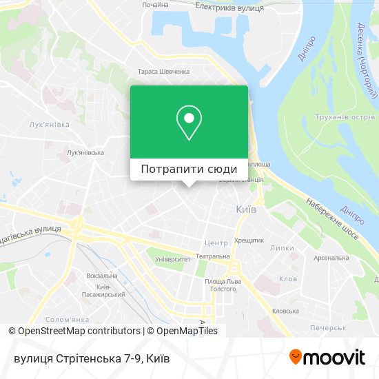 Карта вулиця Стрітенська 7-9