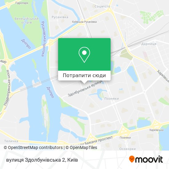 Карта вулиця Здолбунівська 2