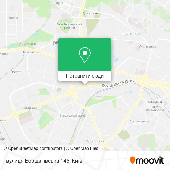 Карта вулиця Борщагівська 146