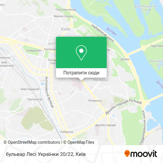 Карта бульвар Лесі Українки 20/22