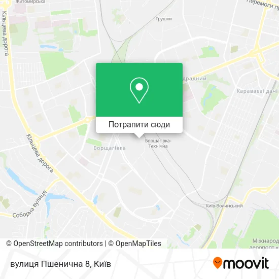 Карта вулиця Пшенична 8