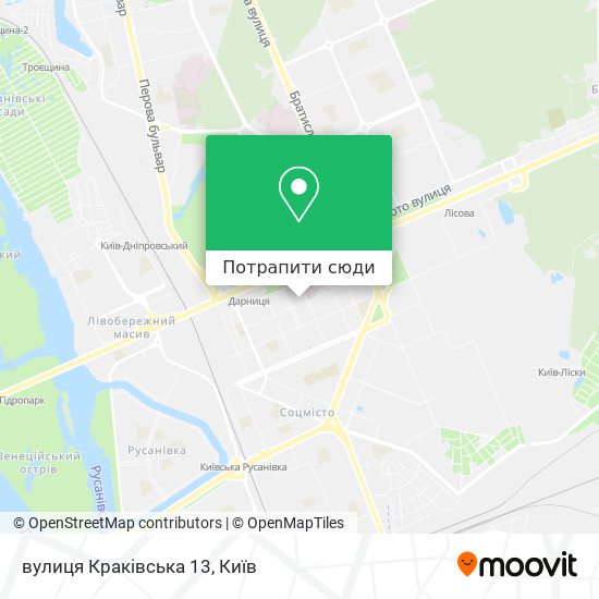 Карта вулиця Краківська 13