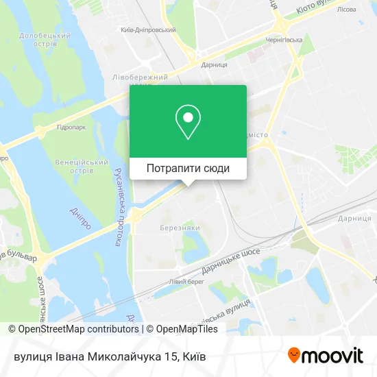 Карта вулиця Івана Миколайчука 15